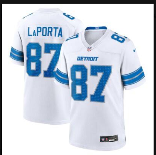 2026 Men Detroit Lions #87 LaPorta white Nike Limited NFL Jersey 1011